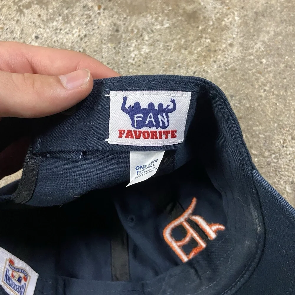 Fan Favorite Detroit Tigers Cap Strap Back Adjustable Blue MLB Baseball Logo